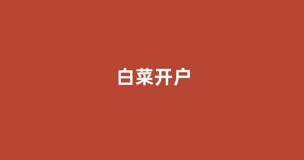 白菜公司广告